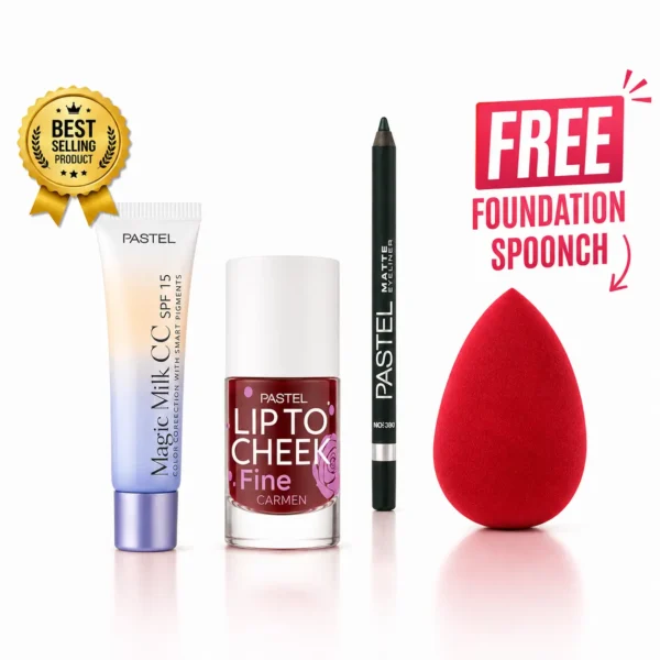 Pastel Makeup Combo + FREE Foundation Sponge | 24% OFF