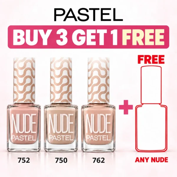 PASTEL Buy 3 Get 1 Free - NUDE Nail Polish Bundle